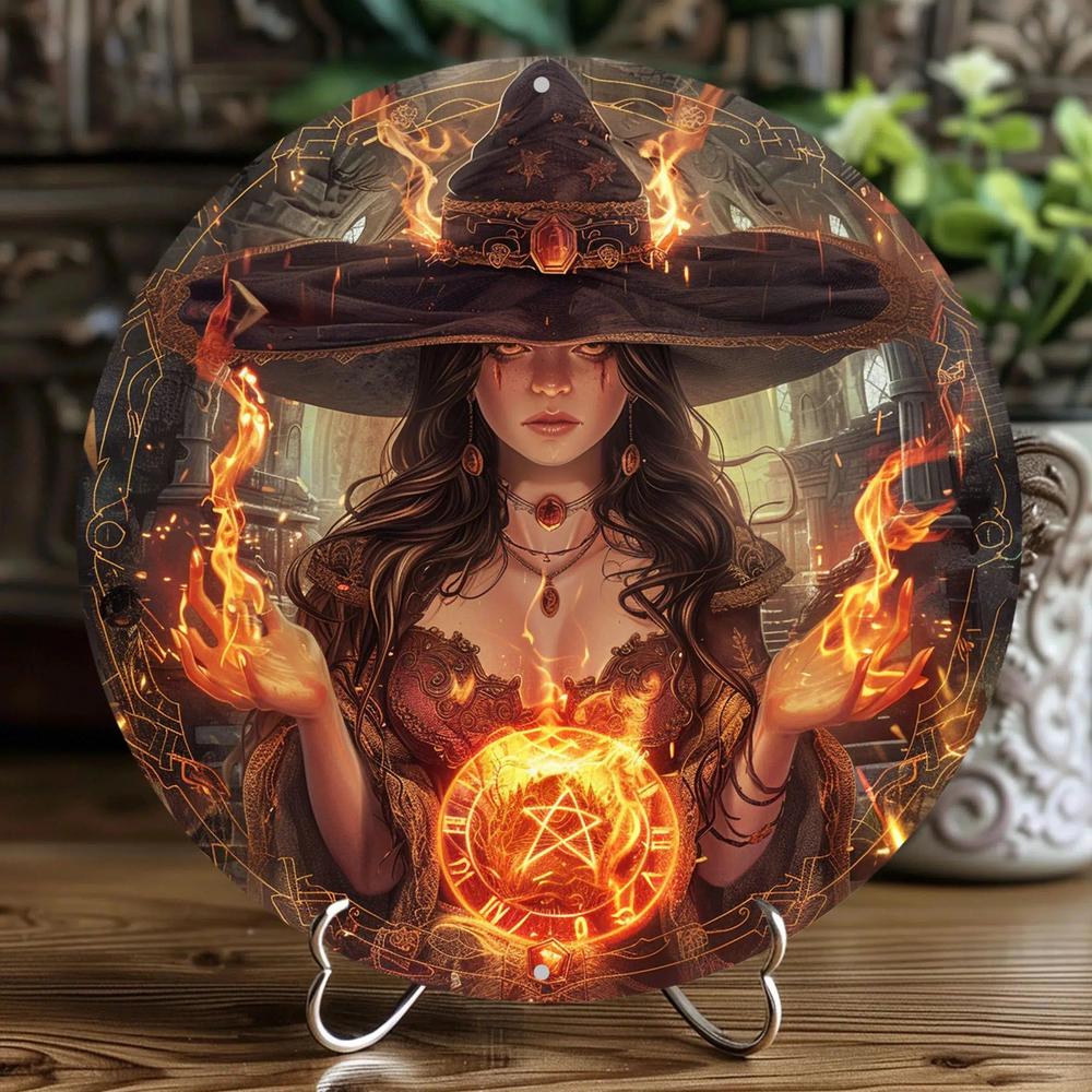 Spell Witch Metal Sign Occult Halloween Home Decor-MoonChildWorld