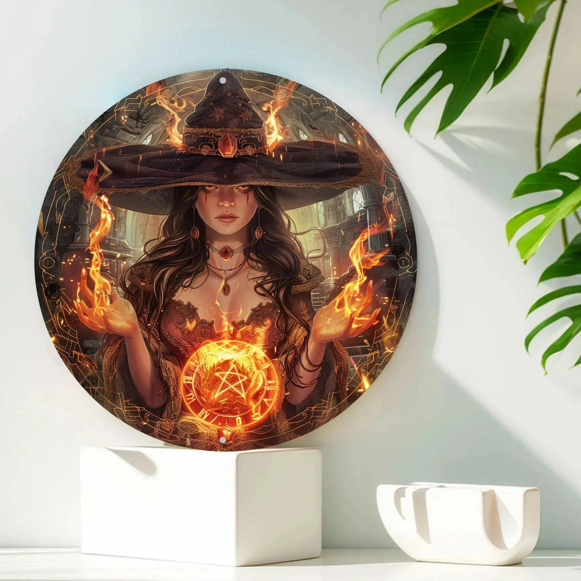 Spell Witch Metal Sign Occult Halloween Home Decor-MoonChildWorld