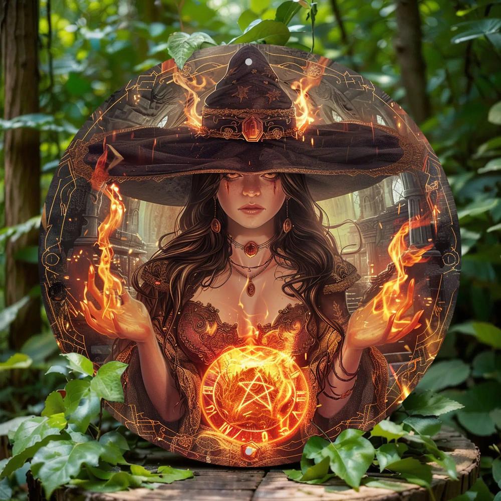 Spell Witch Metal Sign Occult Halloween Home Decor-MoonChildWorld