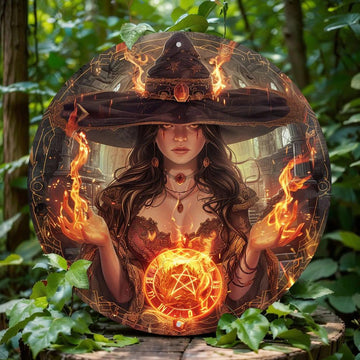 Spell Witch Metal Sign Occult Halloween Home Decor-MoonChildWorld
