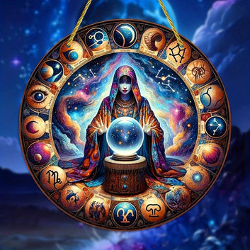 Spell Witch Suncatcher Occult Witchcraft Acrylic Round Sign-MoonChildWorld