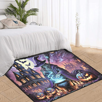 Spell Wizard Area Rug Witchcraft Carpet for Halloween-MoonChildWorld