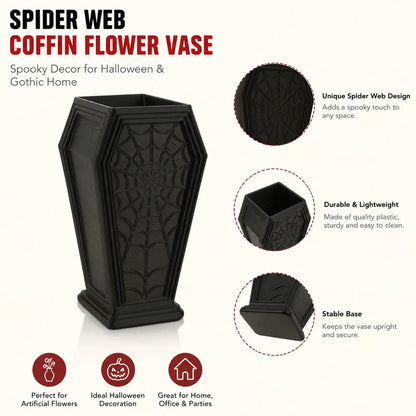 Gothic coffin vase – dark flower vessel side view