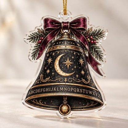 Spirit Board Gothic Christmas Acrylic Ornament Set – Planchette Decor – Alphabet Bell ornament