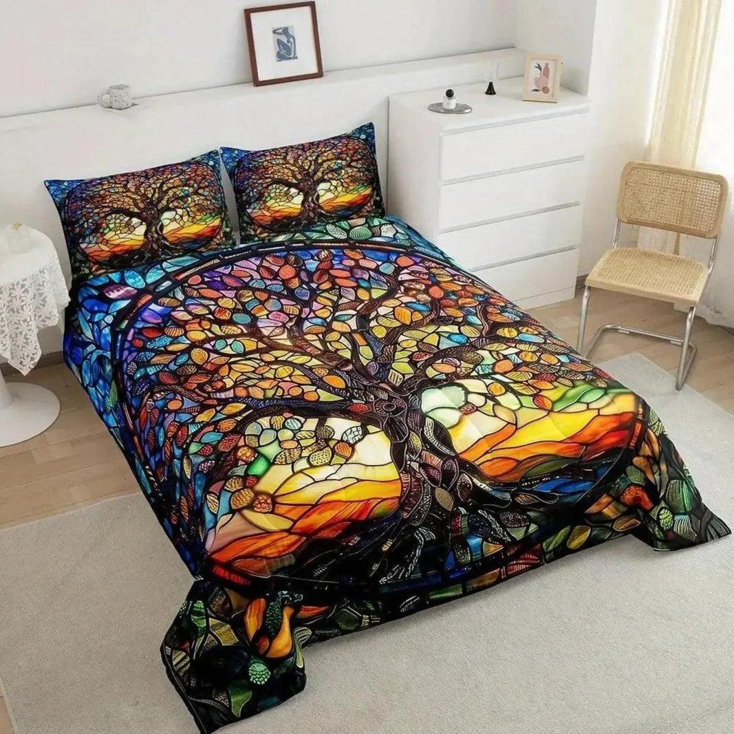 Spirit Celtic Tree of life Duvet Cover Pagan Bedding Set-MoonChildWorld