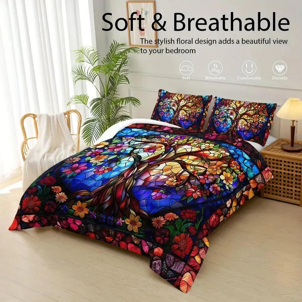 Spirit Celtic Tree of life Duvet Cover Pagan Bedding Set-MoonChildWorld