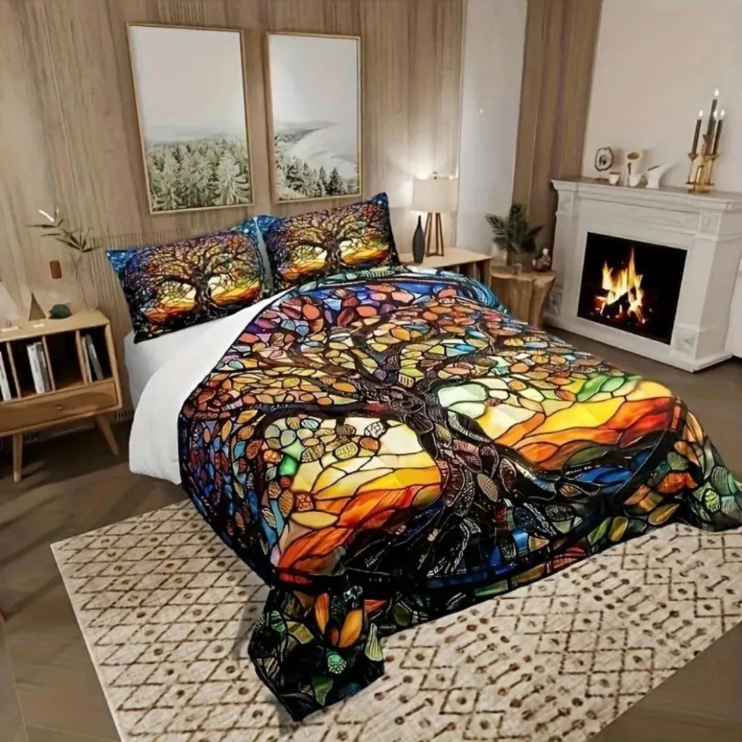 Spirit Celtic Tree of life Duvet Cover Pagan Bedding Set-MoonChildWorld