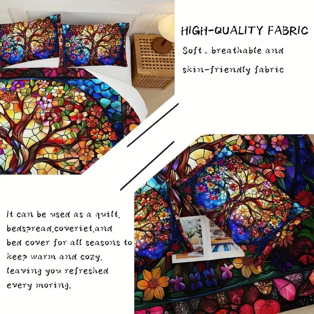 Spirit Celtic Tree of life Duvet Cover Pagan Bedding Set-MoonChildWorld