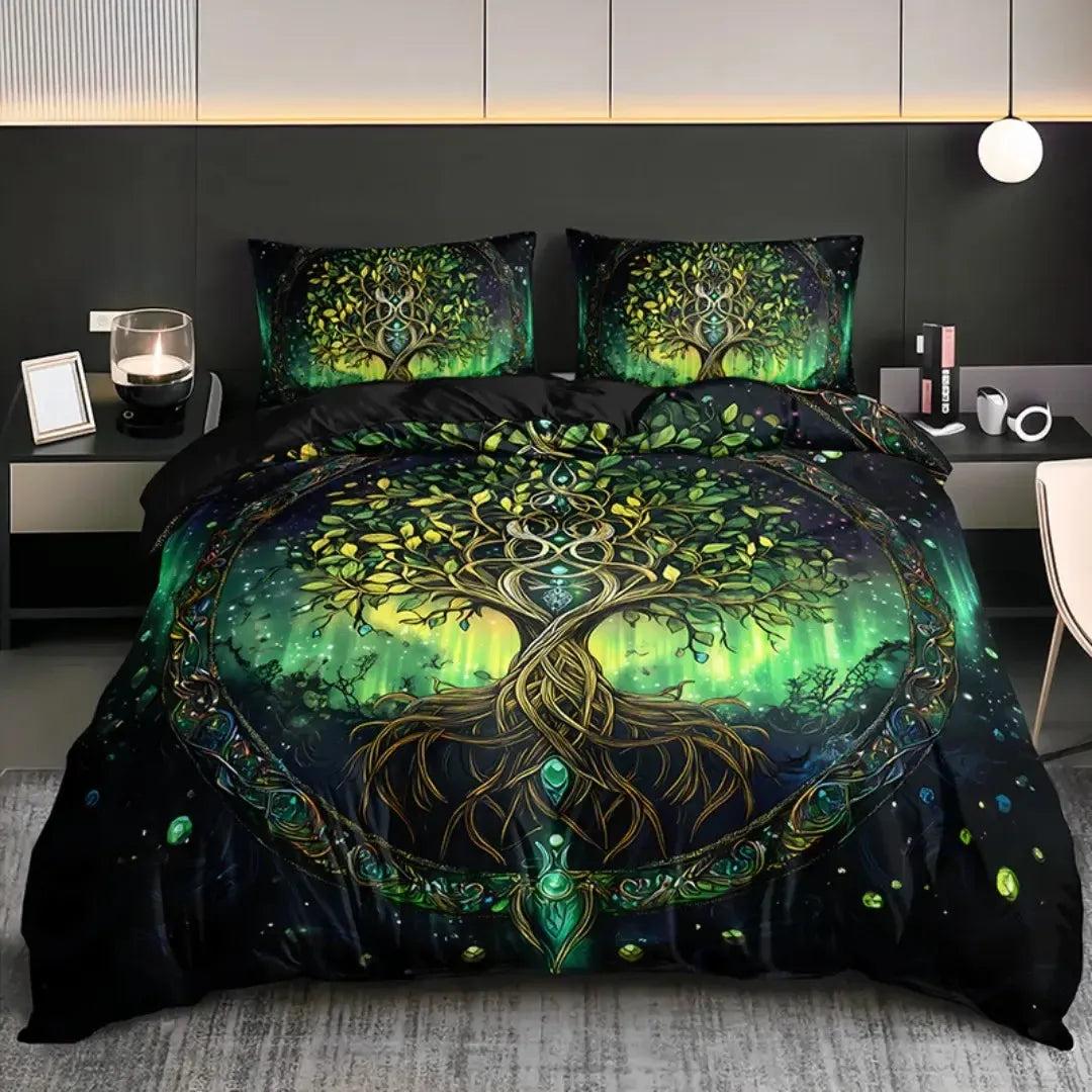 Spirit Celtic Tree of life Duvet Cover Pagan Bedding Set Wicca Home Decor-MoonChildWorld