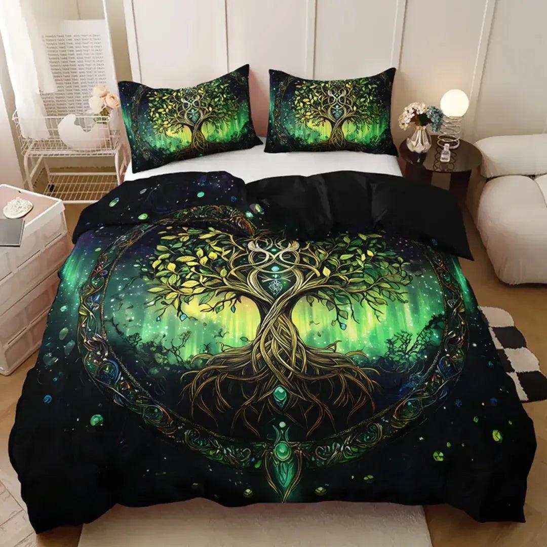 Spirit Celtic Tree of life Duvet Cover Pagan Bedding Set Wicca Home Decor-MoonChildWorld