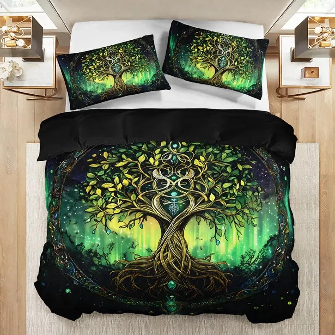 Spirit Celtic Tree of life Duvet Cover Pagan Bedding Set Wicca Home Decor-MoonChildWorld