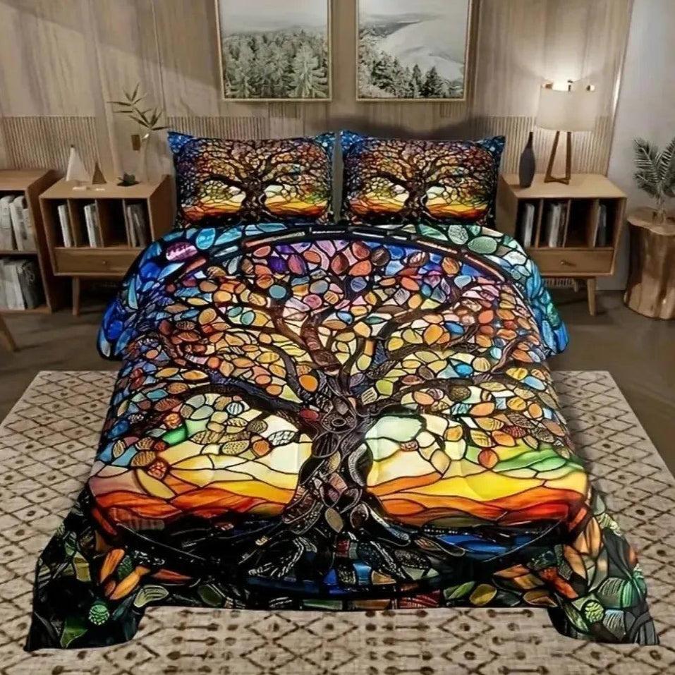 Spirit Celtic Tree of life Duvet Cover Pagan Bedding Set-MoonChildWorld
