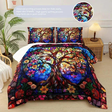 Spirit Celtic Tree of life Duvet Cover Pagan Bedding Set-MoonChildWorld