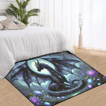 Spirit Dragon Area Rug Mythical Dragon Carpet-MoonChildWorld