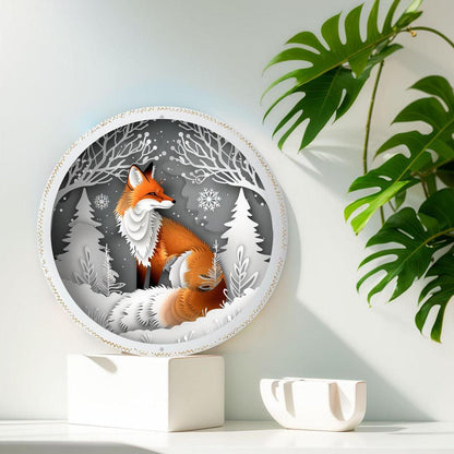 Spirit Fox Metal Sign Winter Fox Home Decor-MoonChildWorld