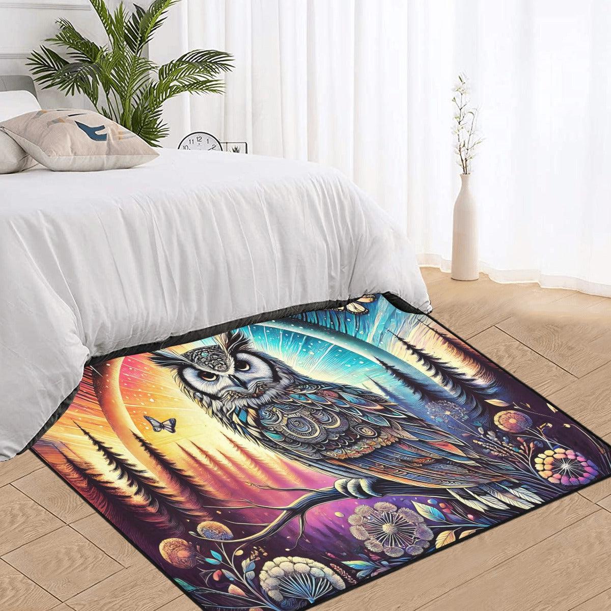 Spirit Owl Area Rug Witchy Owl Carpet-MoonChildWorld