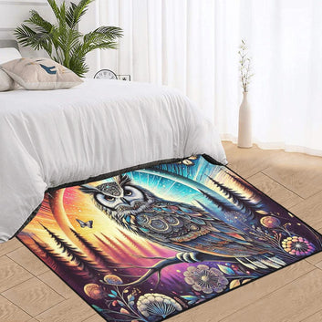 Spirit Owl Area Rug Witchy Owl Carpet-MoonChildWorld