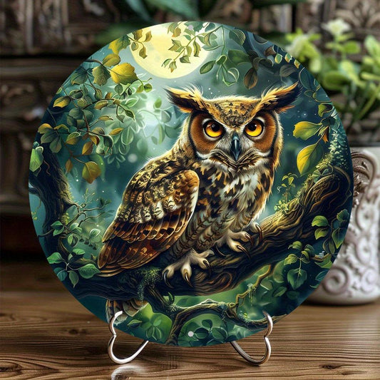 Spirit Owl Metal Sign Witchy Home Decor-MoonChildWorld