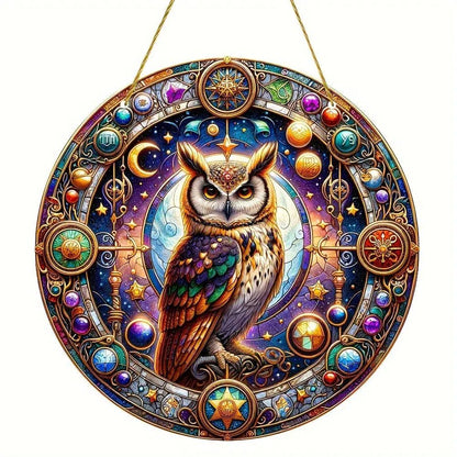 Spirit Owl Suncatcher Witchy Acrylic Sign-MoonChildWorld