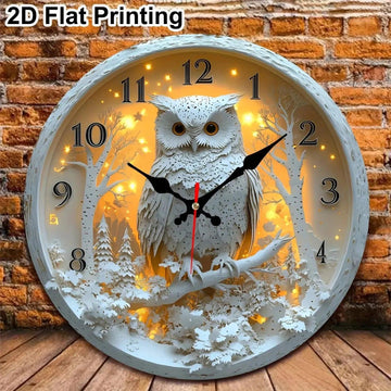 Spirit Owl Wooden Wall Clock Witchy Wall Decor-MoonChildWorld