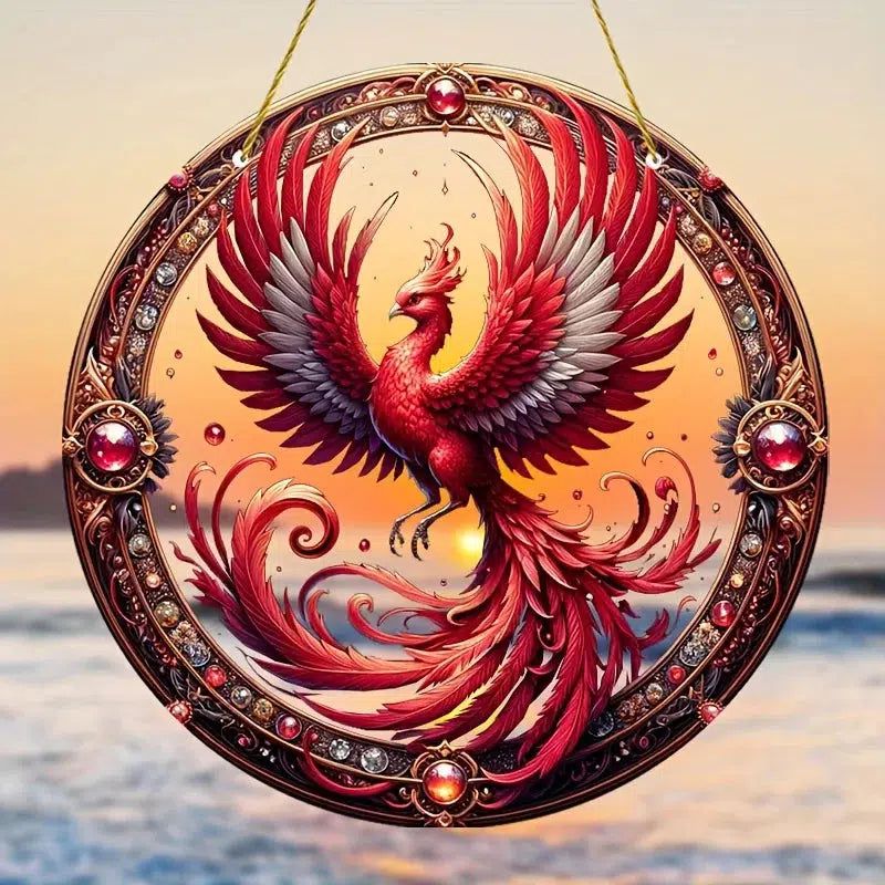 Spirit Phoenix Suncatcher Phoenix Acrylic Sign Phoenix Window Decor-MoonChildWorld