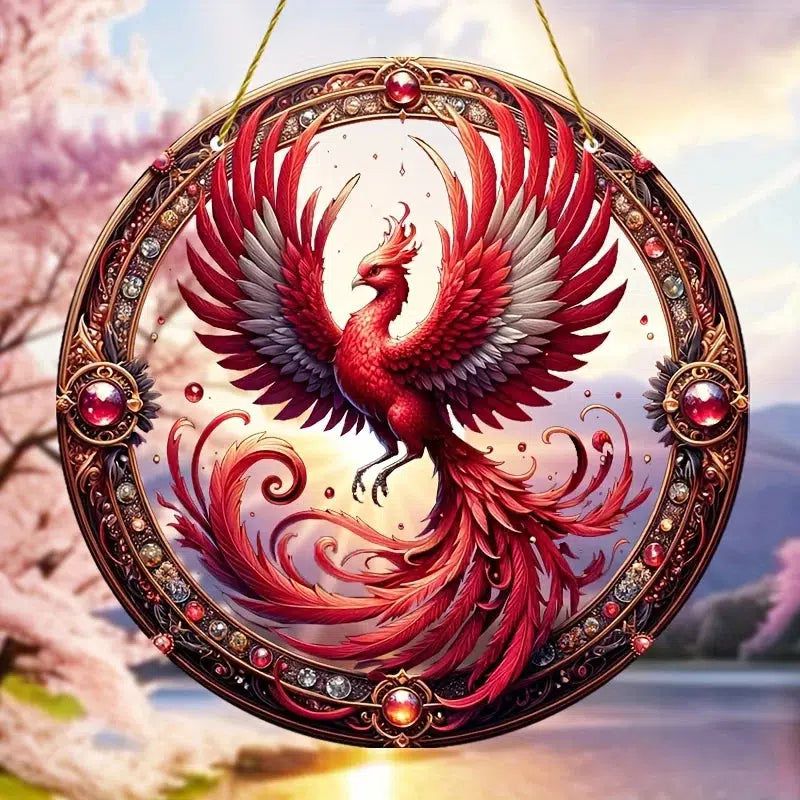 Spirit Phoenix Suncatcher Phoenix Acrylic Sign Phoenix Window Decor-MoonChildWorld