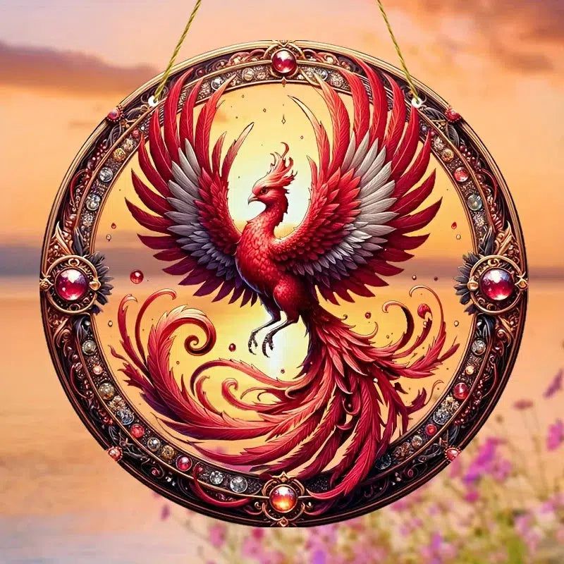Spirit Phoenix Suncatcher Phoenix Acrylic Sign Phoenix Window Decor-MoonChildWorld
