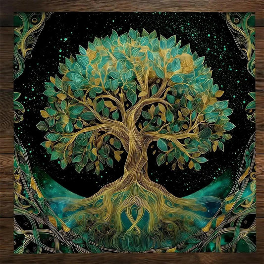 Spirit Tree Of Life Wicca Altar Cloth - Witch Tarot Tablecloth for Reading Divination Pagan Home Decor-MoonChildWorld