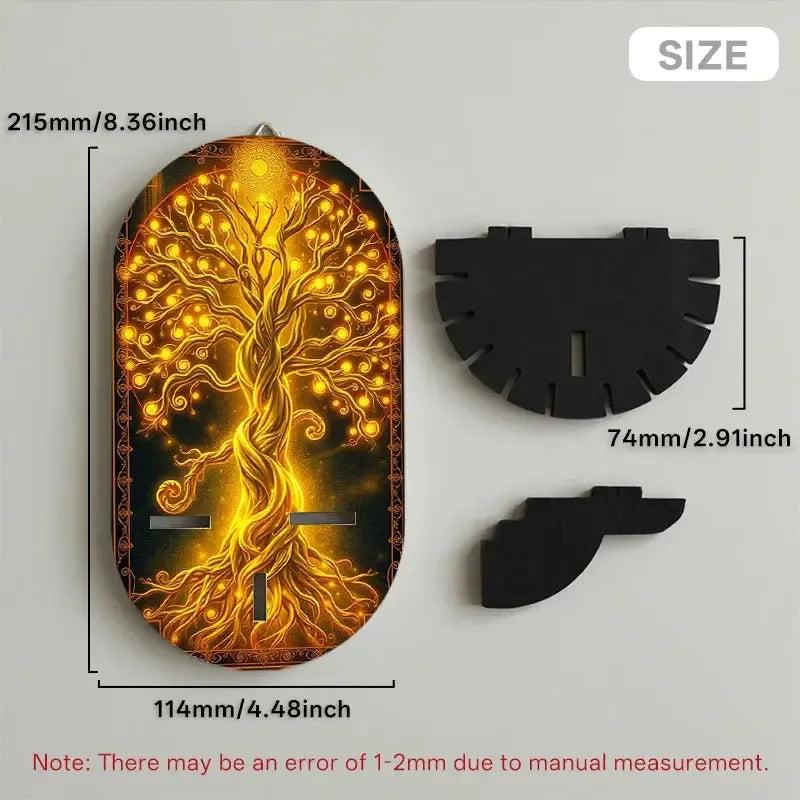 Spirit Tree of Life Crystal Display Stand Wall Shelf – Wooden Mystical Floating Shelf Pagan Altar Decor-MoonChildWorld