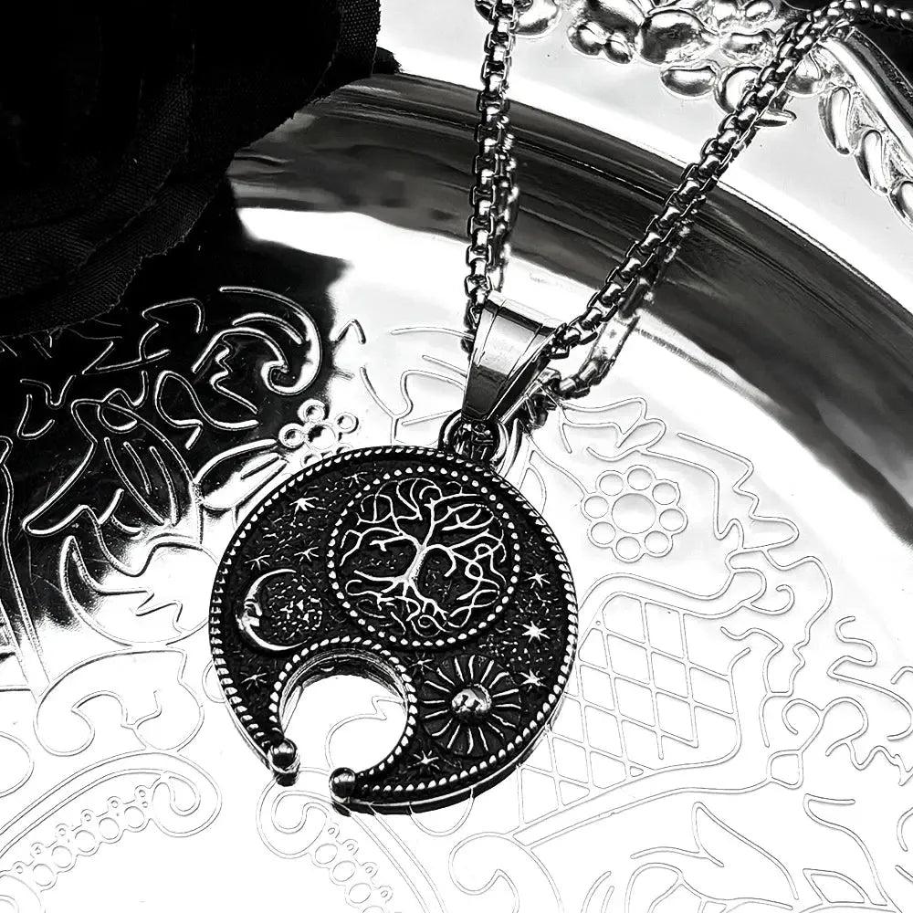 Spirit Tree of Life Moon Sun Pagan Necklace Wicca Jewelry-MoonChildWorld