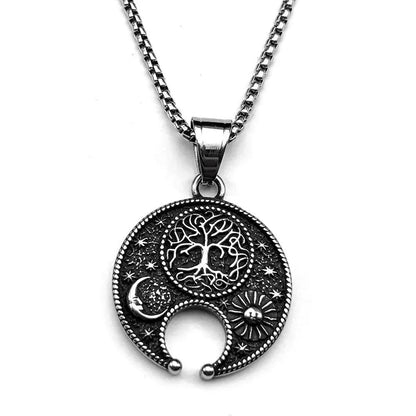 Spirit Tree of Life Moon Sun Pagan Necklace Wicca Jewelry-MoonChildWorld