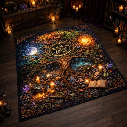 Spirit Tree of Life Pagan Area Rug – Wicca Carpet for Witchy Home Decor_mockup_2.webp