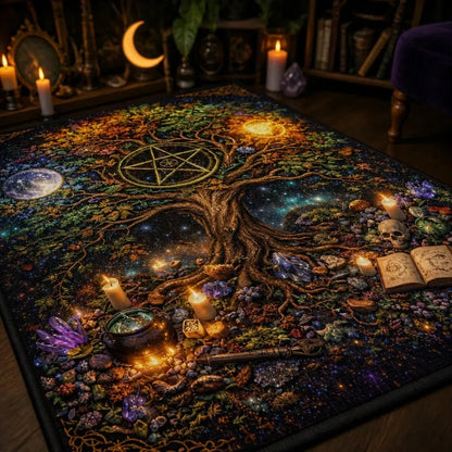 Spirit Tree of Life Pagan Area Rug – Wicca Carpet for Witchy Home Decor_mockup_3.webp