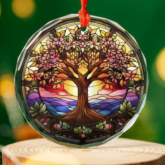 Spirit Tree of life Glass Ornament Pagan Yule Ornament-MoonChildWorld