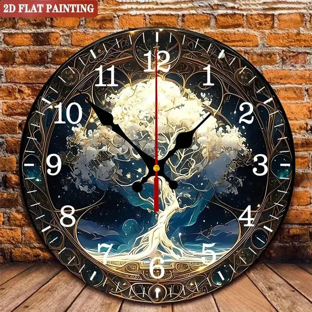 Spirit Tree of life Pagan Wooden Wall Clock Wicca Wall Decor-MoonChildWorld