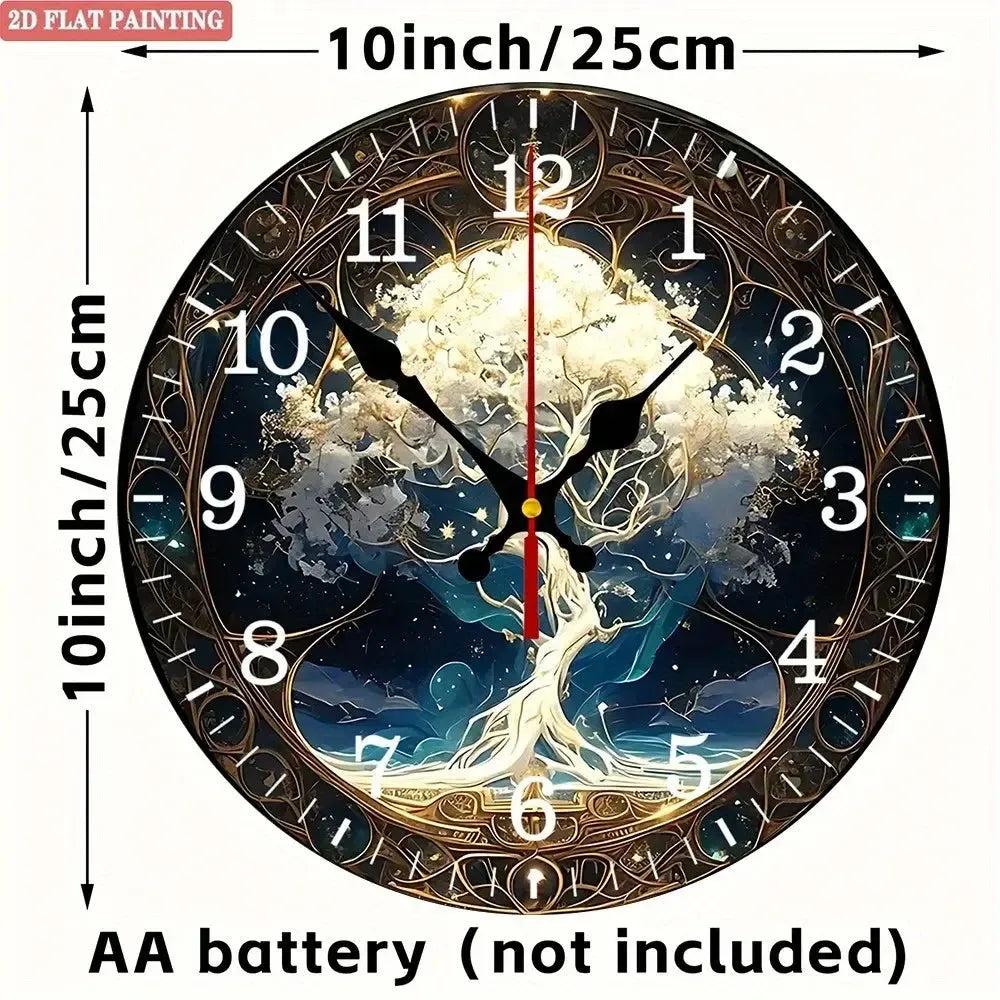 Spirit Tree of life Pagan Wooden Wall Clock Wicca Wall Decor-MoonChildWorld