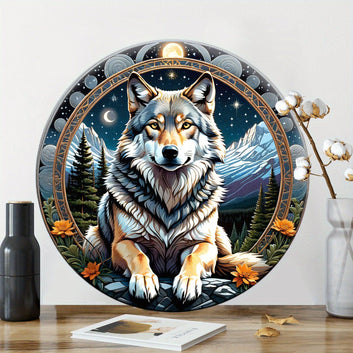 Spirit Wolf Metal Sign Aesthetic Decor-MoonChildWorld