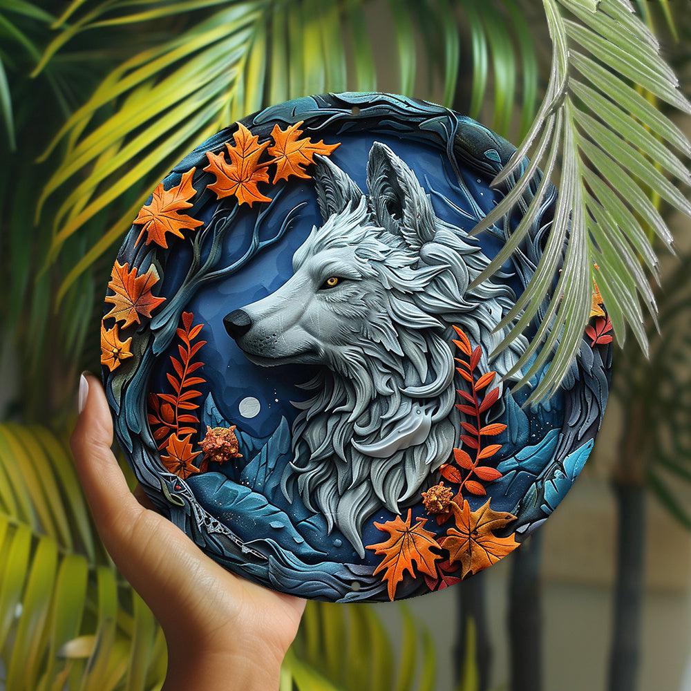 Spirit Wolf Metal Sign Witchy Home Decor-MoonChildWorld