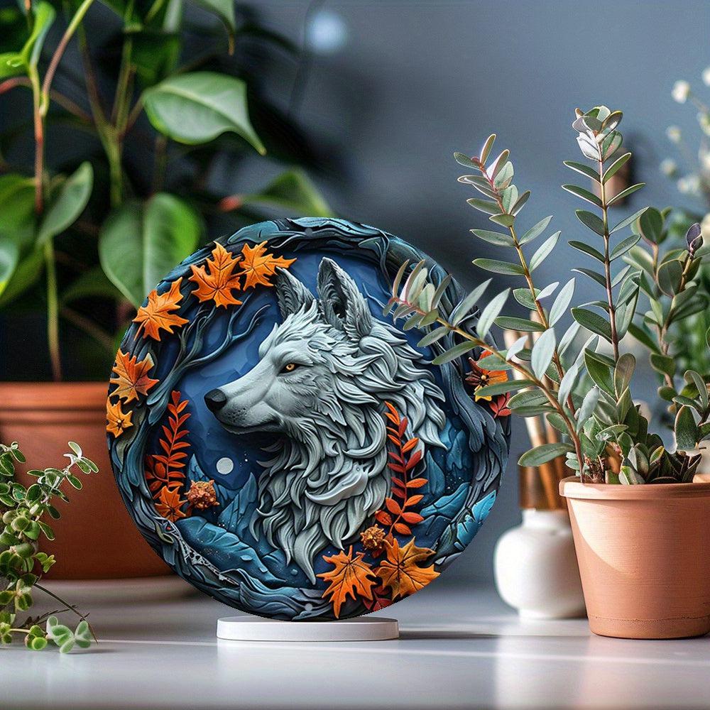 Spirit Wolf Metal Sign Witchy Home Decor-MoonChildWorld