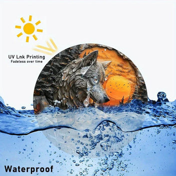 Spirit animal Moon Wolf Metal sign Witchy Home decor-MoonChildWorld