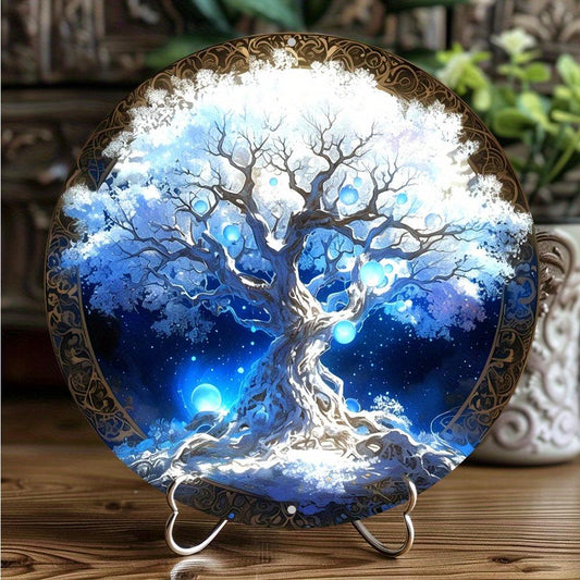 Spiritual Tree of Life Pagan Metal Sign-MoonChildWorld
