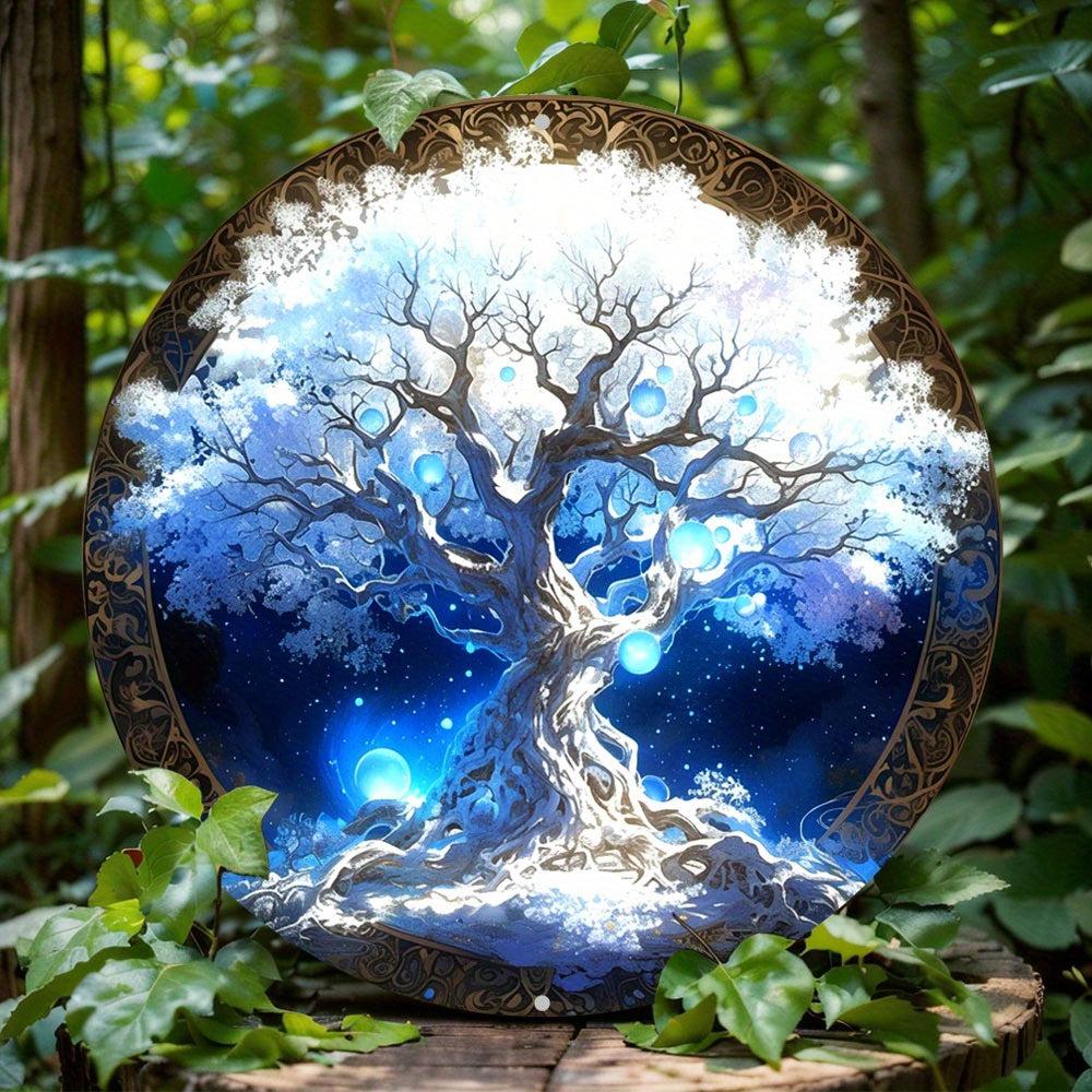Spiritual Tree of Life Pagan Metal Sign-MoonChildWorld