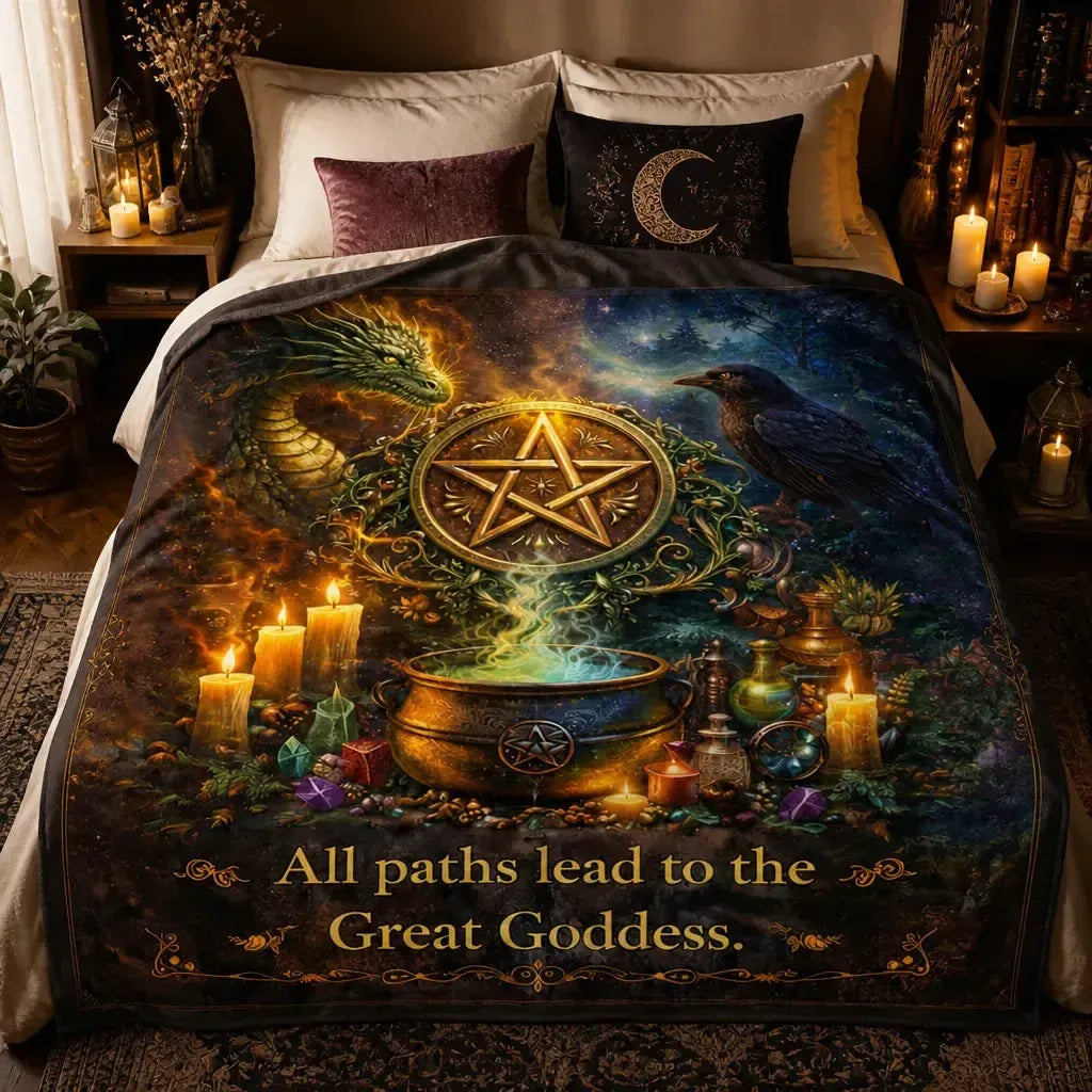 Spiritual Tree of Life Throw - Yggdrasil Inspired Blanket for Meditation & Sacred Spaces_mockup_2.webp