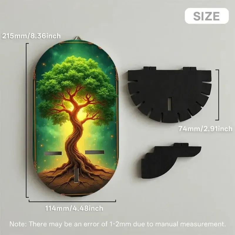 Spiritual Tree of life Wall Shelf for Crystals & Candles – Wooden Pagan Floating Shelf Wicca Altar Decor-MoonChildWorld