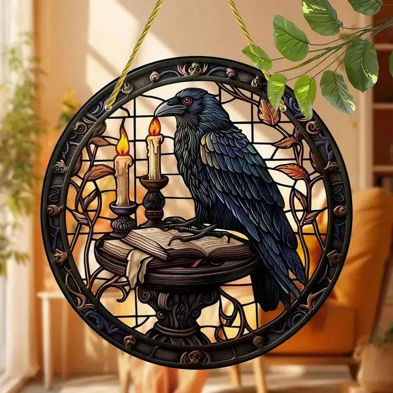 Spiritual suncatcher Mystic window decor Gothic window art Witchy Hanging Ornament for Christmas, Halloween-MoonChildWorld