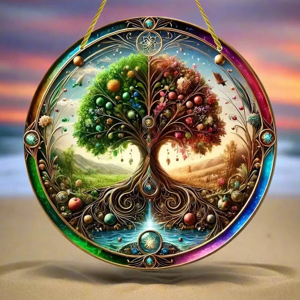 Spiritual suncatcher Mystic window decor Gothic window art Witchy Hanging Ornament for Christmas, Halloween-MoonChildWorld