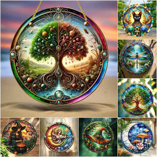 Spiritual suncatcher Mystic window decor Gothic window art Witchy Hanging Ornament for Christmas, Halloween-MoonChildWorld
