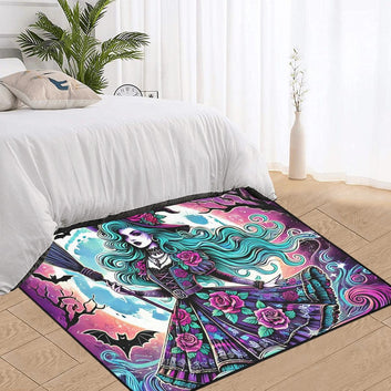 Spooky Witch Area Rug Gothic Carpet for Halloween-MoonChildWorld