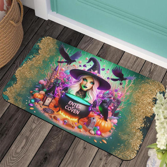 Spooky Witch Doormat - Halloween Gothic Doormat for Spooky Season-MoonChildWorld