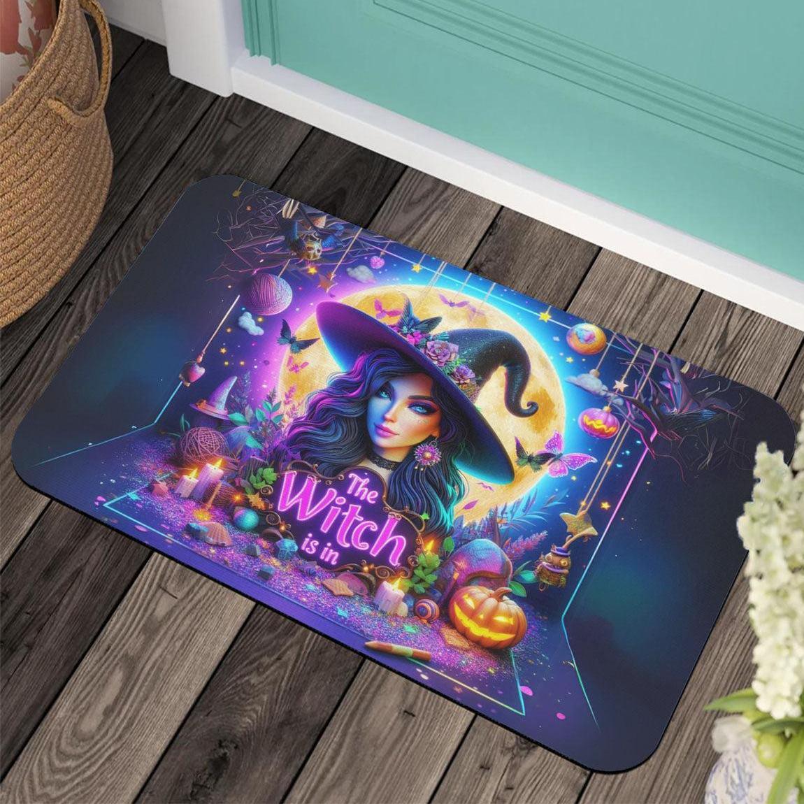 Spooky Witch Doormat - Halloween Gothic Doormat for Spooky Season-MoonChildWorld